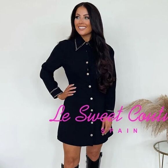 ZARA STUDDED SHIRT DRESS - Picture 2 of 9